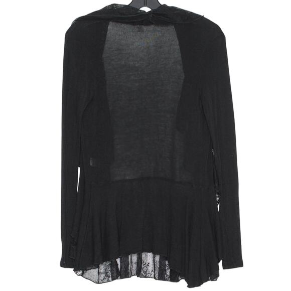 Cache Cardigan Sweater Lace Whimsigoth Witchy Boho Romantic Goth Open Black XS - Picture 2 of 6